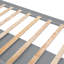 Lit plateforme simple en bois massif avec 6 tiroirs, gris et blanc