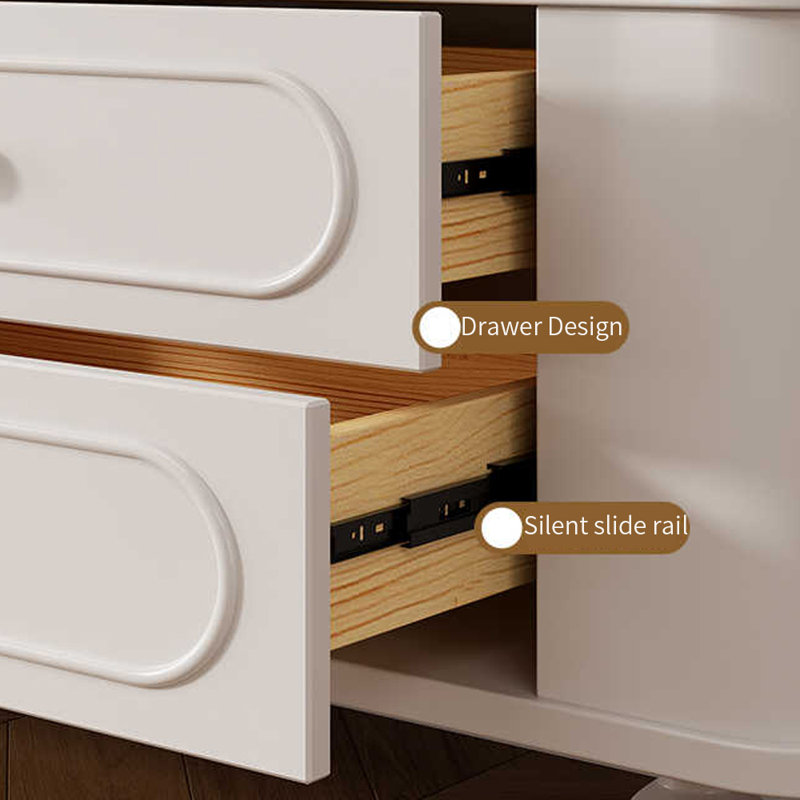 Table basse Minimalist, Blanc, H 17,32 po x l 47,24 po x P 23,62 po, Blanc