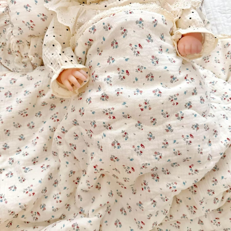 Cute Pattern 2-Layer Muslin Cotton Quilt/Blanket