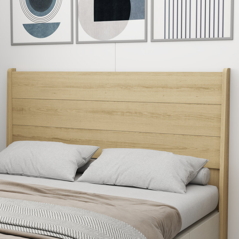 Branquinha 65.2'' W Full Queen Headboard, Beige Wood