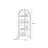 Modern White Glass Solid Wood Display Stand