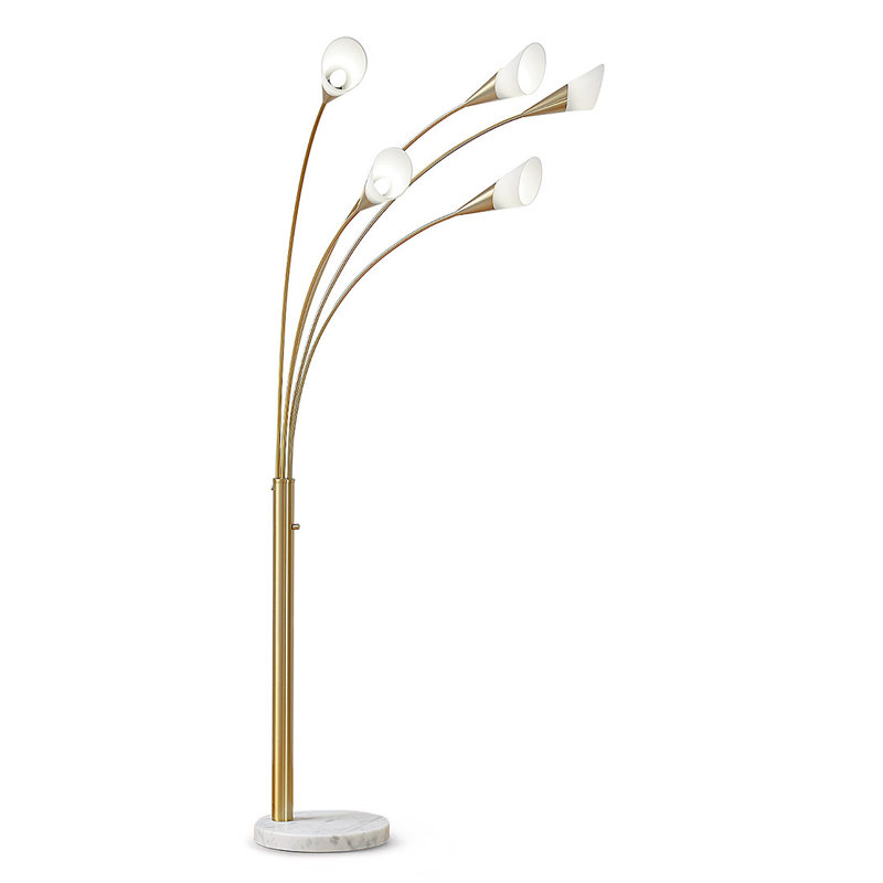 Shively 85'' Tree Floor Lamp, Antique Brass