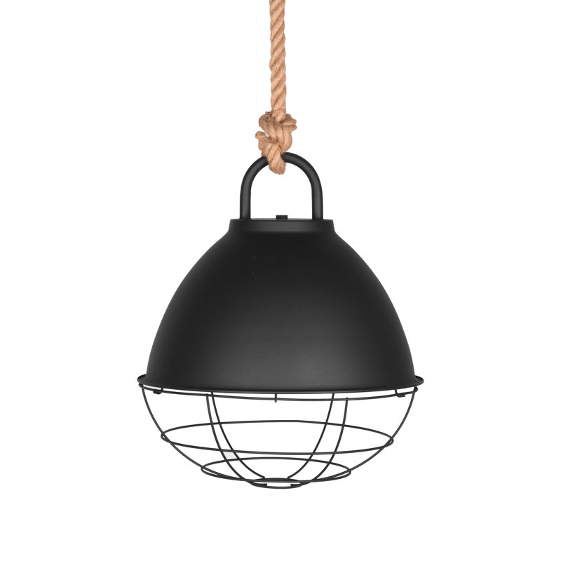 Knox 1 - Light Dome Pendant, Black, 55cm H x 47cm W x 47cm D