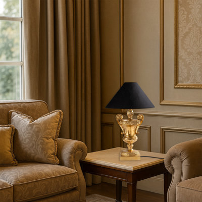 Lampe de chevet Golden Fabric Cap