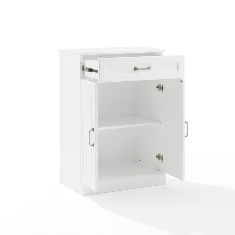 Casner Solid and Manufactured Wood 2-Door Accent Cabinet, White