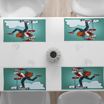Polyester Polka Dots Rectangle Placemat