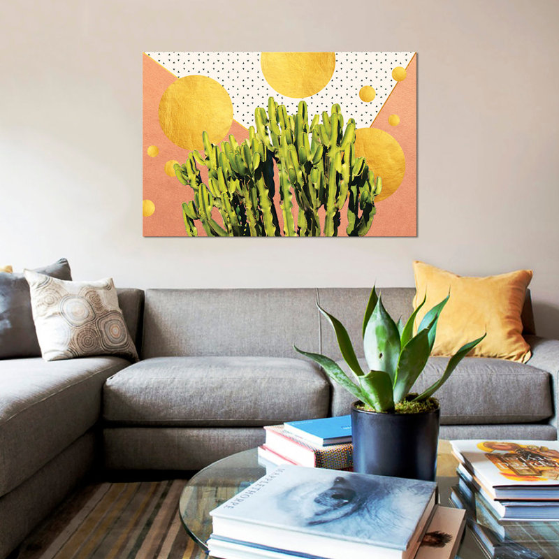 «Cactus Dream», impression sur toile, H 40 po x l 60 po x P 1,5 po, Toile tendue
