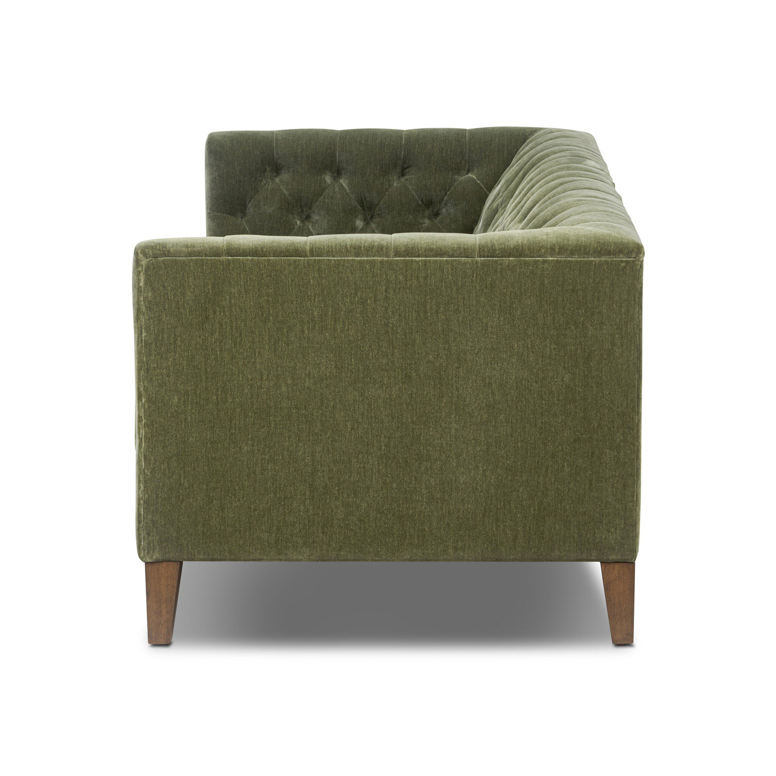 Beola 96" Tufted Chesterfield Sofa, Amici Moss Velvet