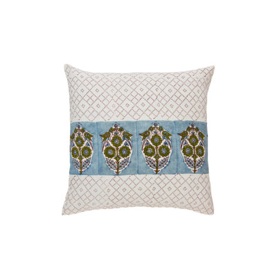 Parakeets Blue/Green Pillow Cover