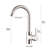 Commercial Kitchen Sink Faucet - Stainless Steel, Single Handle, Brushed Nickel, Long-Lasting Build Quality Steel Grade, Hole Design