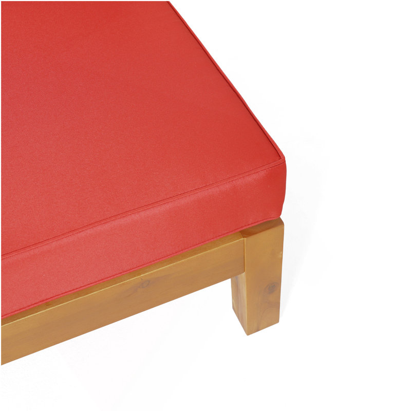 Brava X-Back Left Corner Bench, Red, Red, Brown
