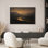 Moody Mountain Valley River Sunset Landscape Wall Decor for Living Room encadrée, reproduction d'art sur toile encadrée