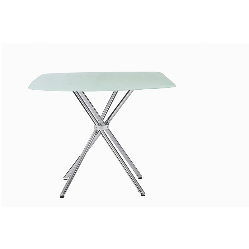 Table carrée 36 "en verre trempé givré