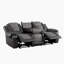 Canapé inclinable manuel en faux cuir 85,5 po Chantasia avec porte-gobelets rabattables au centre-1931497618