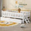 Lit plateforme en bois avec garde-corps et 2 tiroirs-2121493576