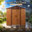 6x6 Metal Outdoor Storage Shed with Floor Base and Window for Garden Backyard Patio Lawn Coffee