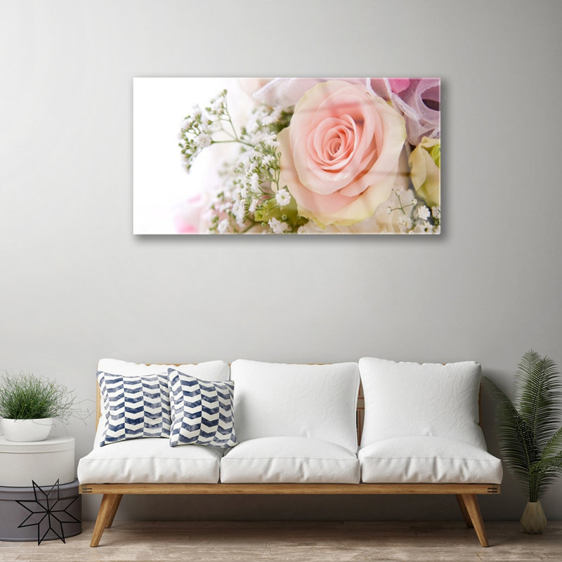 Floral Roses - No Frame Print on Glass
