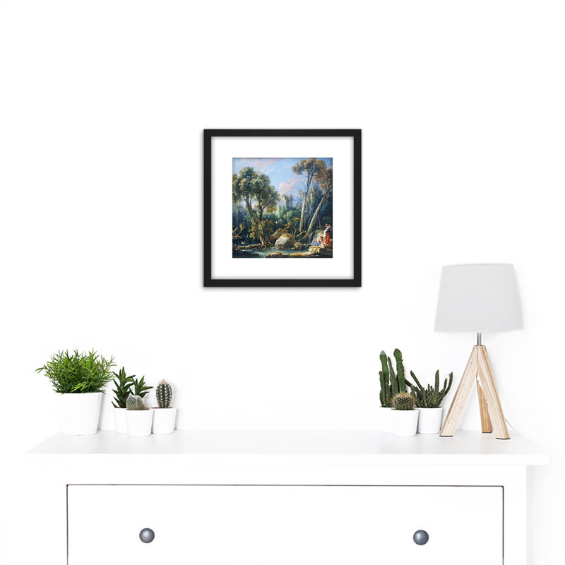 Francois Boucher Laundress In Landscpe by Francois Boucher - Single Picture Frame Painting