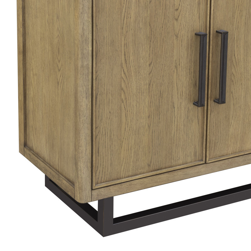 Catalina 72'' Distressed Wood and Black Metal Sideboard