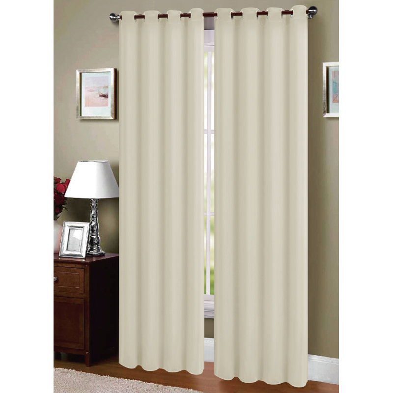 Agot Room Darkening Curtain Single Panel, Beige