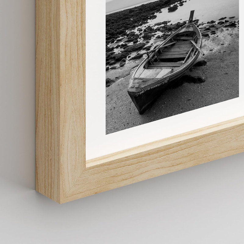 «Black & White Ocean Beach Coastal Seascape Briages», reproduction imprimée sur papier, 8 pièces, L 11 po x H 14 po