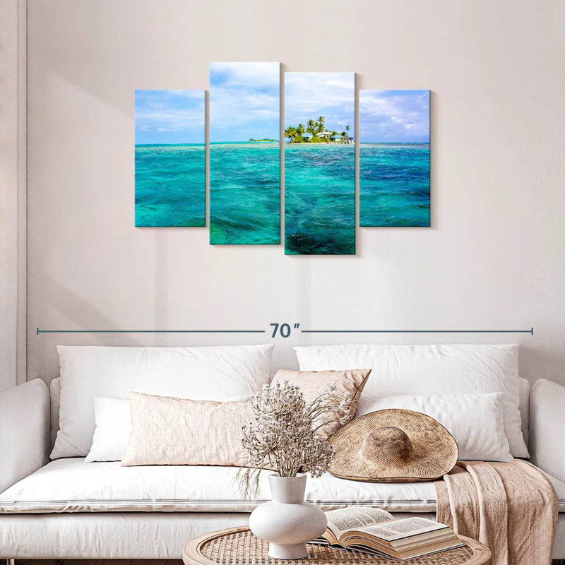 Belize Beach Island, H 27 po x l 43 po