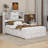 Platform Bed with Storage Headboard And 8 Drawers-99950771-113013014