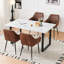 Vintage Upholstered Casual Velvet/Suede/Fauxleather Dining Chairs with Arms Set of 1/3-105502030-116788299