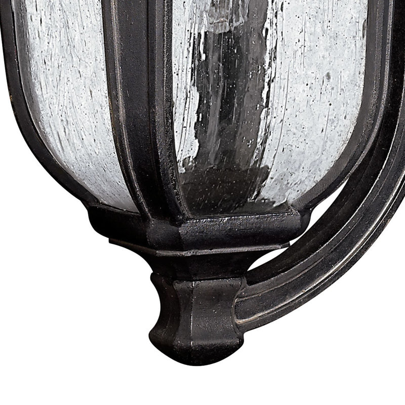 Trafalgar 3-Light Outdoor Wall Lantern, Museum Black, Incandescent, No