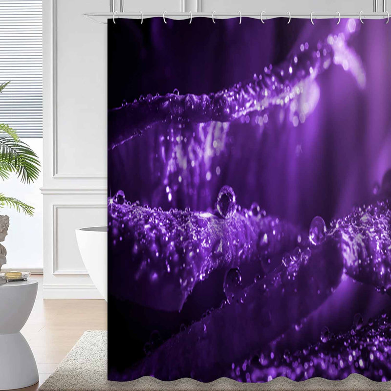 Rideau de douche transparent transparent, rideaux de douche pour la salle de bain avec 12 crochets, 72" L x 78" W