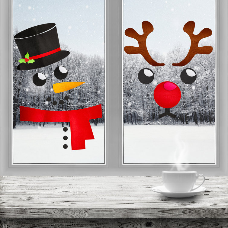 Ice Cube Snowman Close-up Wall Decal