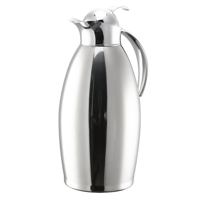 Desserte à bouton-poussoir en acier inoxydable, Poli