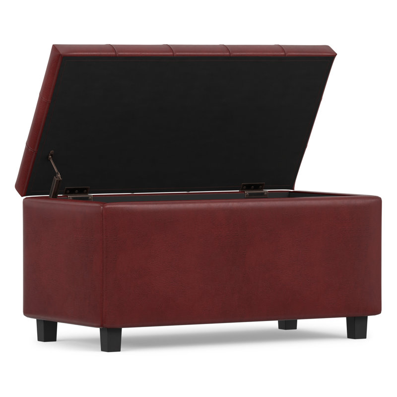 Banc repose-pieds avec rangement caché Cosmopolitan, Rouge