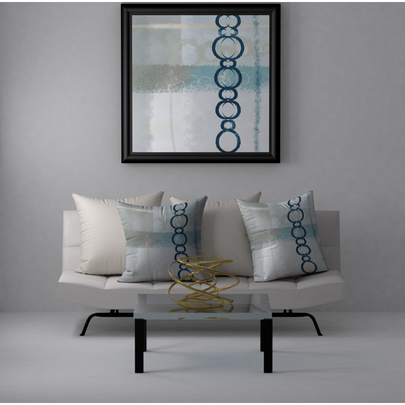 Abstract Throw Pillow, 18" H x 18" W