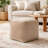 Contemporary Solid Square Indoor Medium Pouf Ottoman-1737196682