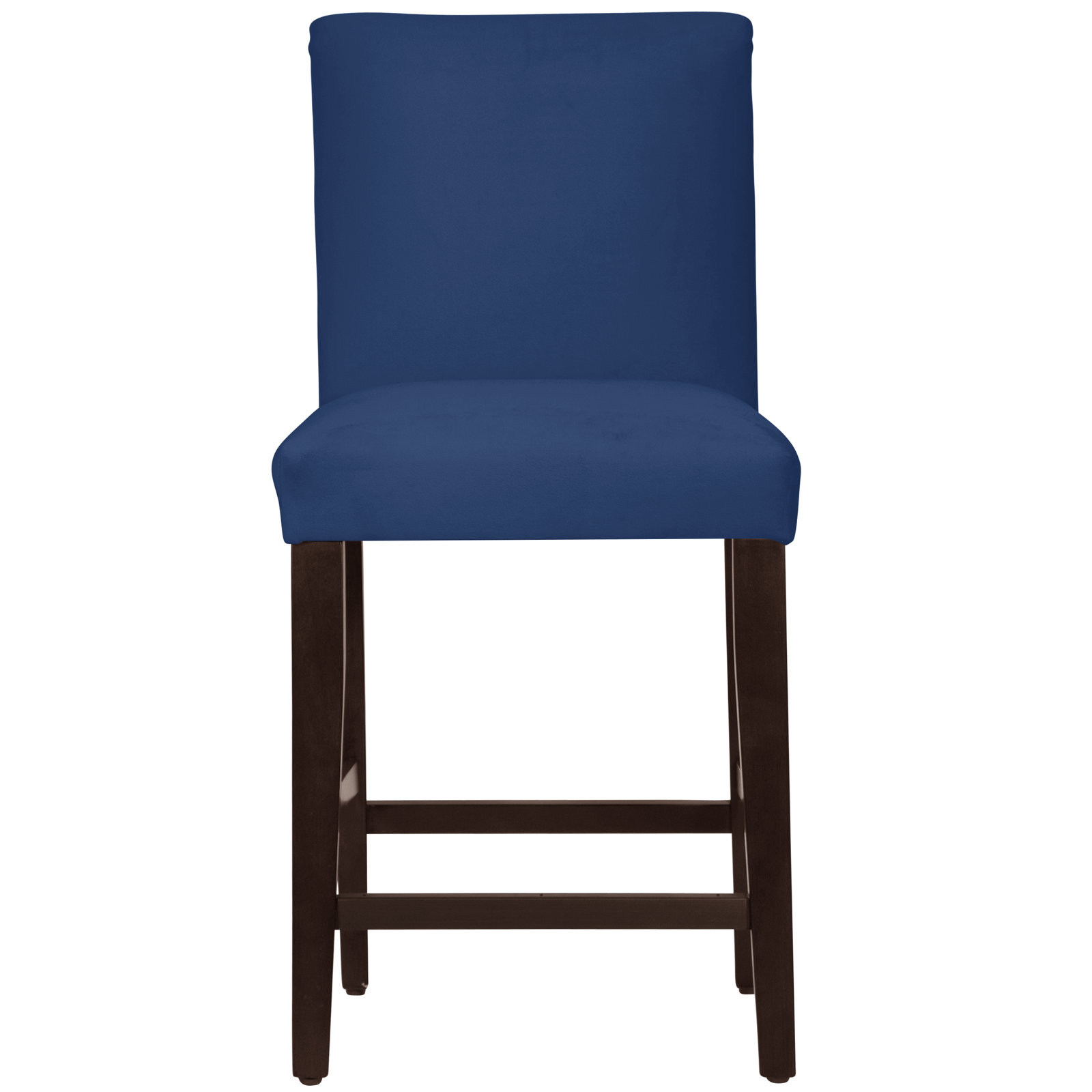Sylva Bar Stool, Counter Stool (26” Seat Height), Espresso, Crossweave Blue