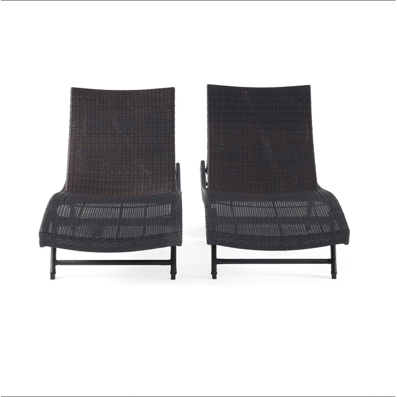 Chaise longue en osier Kauai Pe, Brun multi