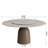 Amberly Stylish Round Dining Table With Lazy Susan - Stone Top And Solid Wood Base For Modern Dining-1623094957-1617152564