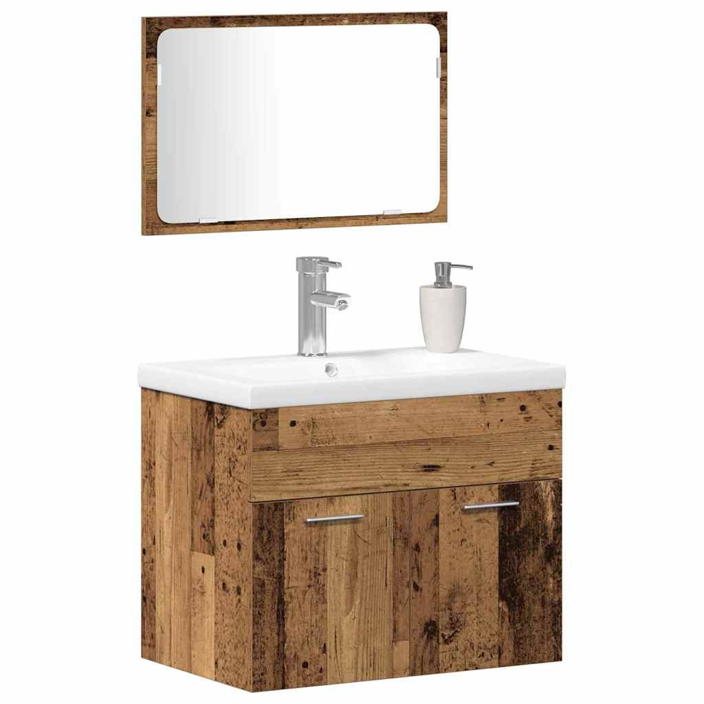 Bathroom Furniture Set Chipboard Wall Mirror Multi Sizes Multi Colors