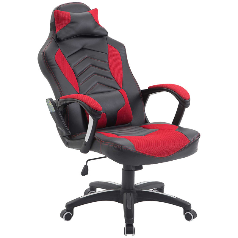 Fauteuil de jeu d'ordinateur à 5 points vibrants HOMcom