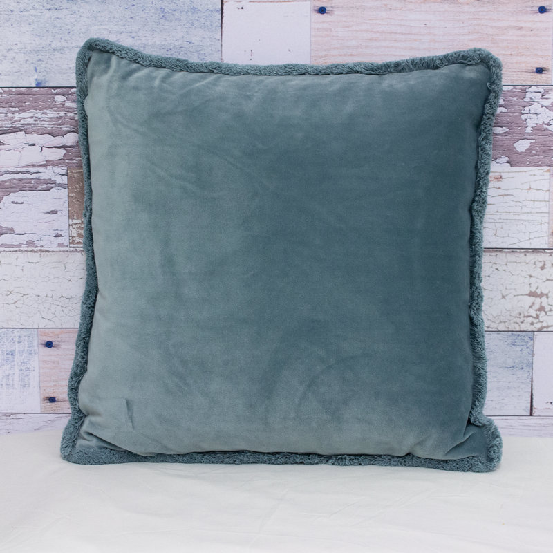 Garver Square Throw Pillow Cover, Duck Egg
