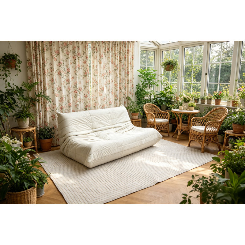 Oversized Corduroy Bean Bag Chair, Large Foam Filled Floor Sofa With Removable Cover – Vacuum Compressed Pack, 3