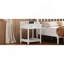 Table de chevet de style rétro avec tiroir et tablette ouverte pour chambre à coucher, table de chevet avec pieds tournés et poignée en métal-1566588506