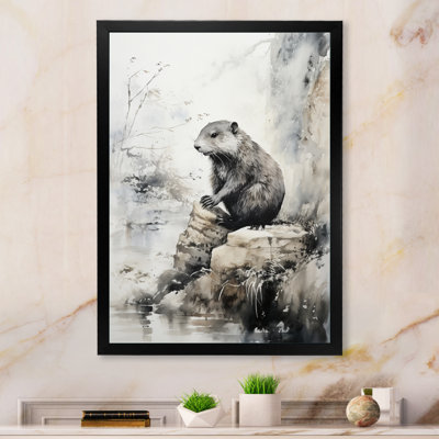 «Asian Art Beaver Sumi V», reproduction d'art