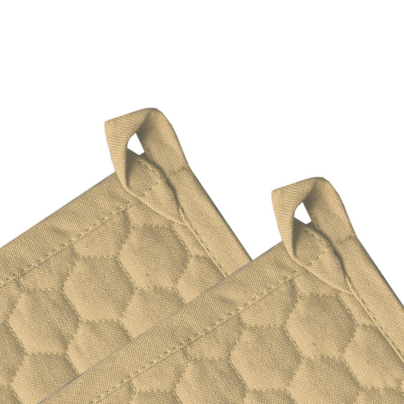 FabStyles Cotton Potholder Set, Beige