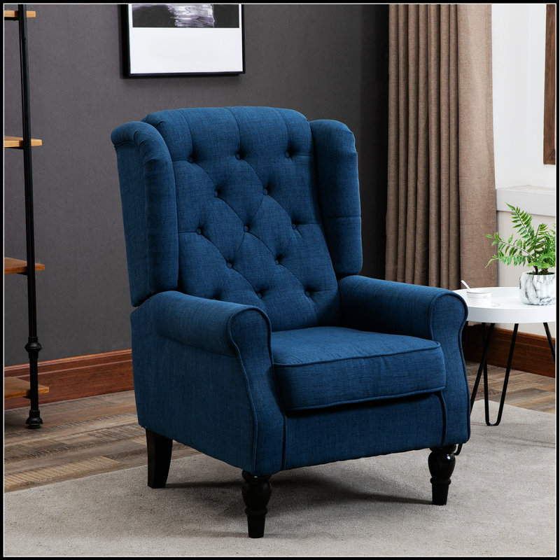 Fauteuil d'appoint capitonné avec dossier haut pour des sièges élégants et confortables, parfait pour tout espace de vie.