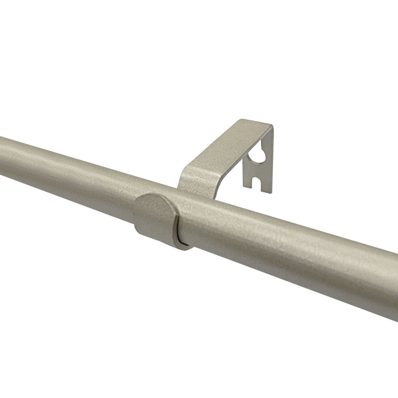 Tringle à rideaux simple réglable, 84 po à 120 po, Argent