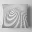 Fractal arrondi blanc vagues 3D - coussin abstrait imprimé-30057642-30057638