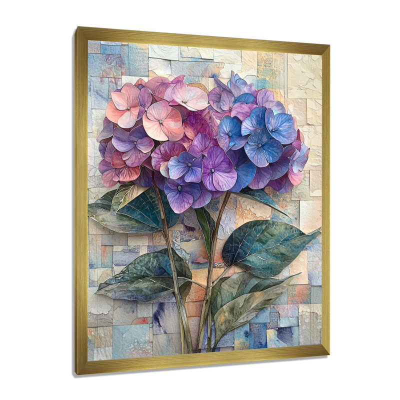 Cooke - décoration murale florale, Reproduction encadrée d'une seule photo, H 44 po x l 34 po, Doré