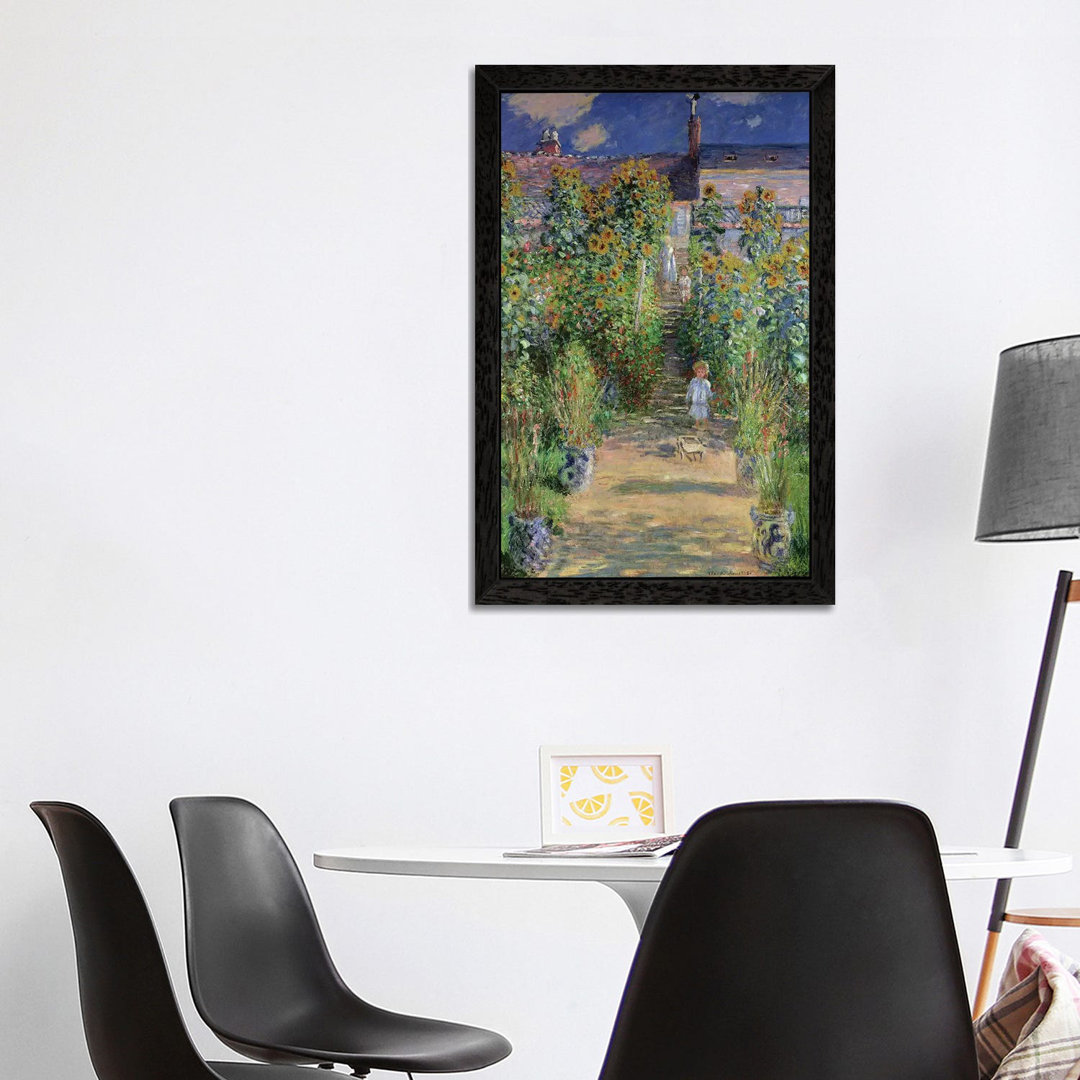 The Artist's Garden At Vetheuil, 1880 by Claude Monet - Wrapped Canvas Painting